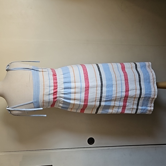 Gal Meets Glam linen striped strappy sundress size 8 - Picture 9 of 15